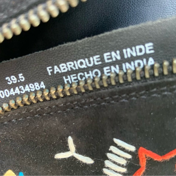 Free People * Bowers Celestial Embroidered Black Leather & Suede Ankle Boots - Picture 16 of 16